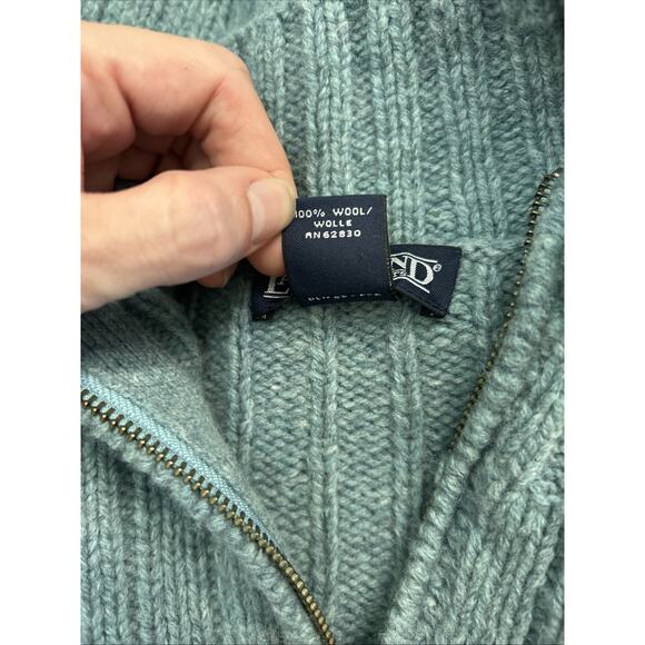 Vintage Land’s End Blue Fair Isle 100% Wool Women’s Knit Sweater Size XL - Picture 8 of 8